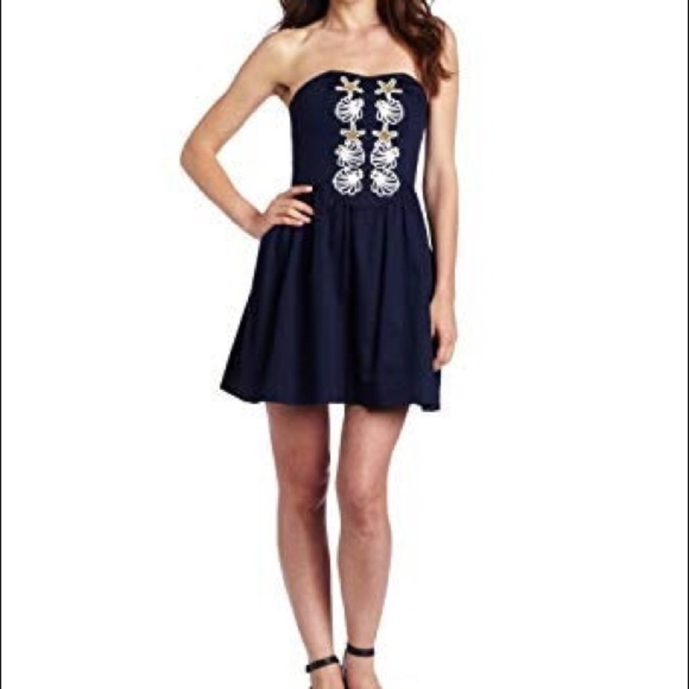 Lilly Pulitzer Navy dress with nautical detailing